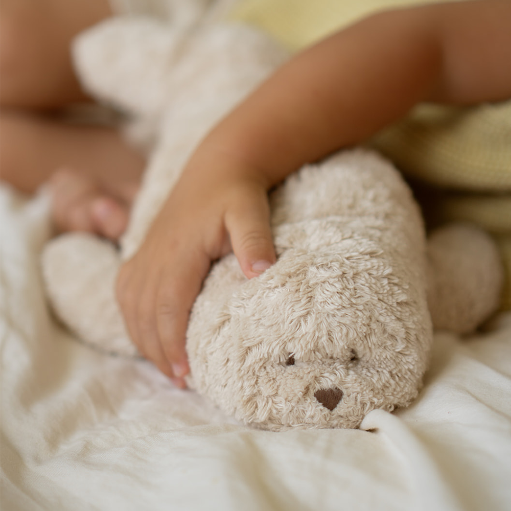 Moonie Kuscheltier Robbe mit Licht 'Organic Humming Seal' Sand