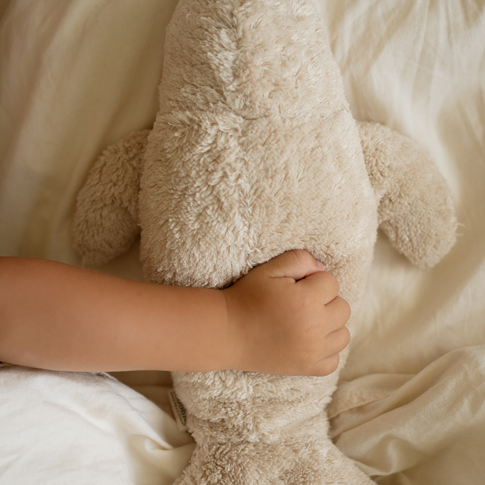 Moonie Kuscheltier Robbe mit Licht 'Organic Humming Seal' Sand