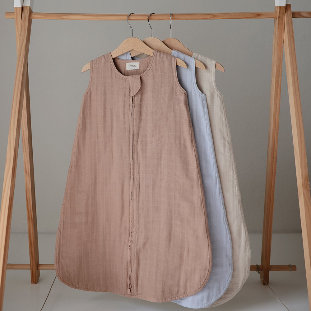 Mushie Sommer Schlafsack 0-6 M Fog