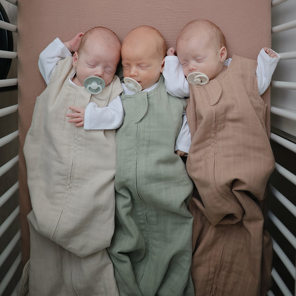Mushie Sommer Schlafsack 0-6 M Fog