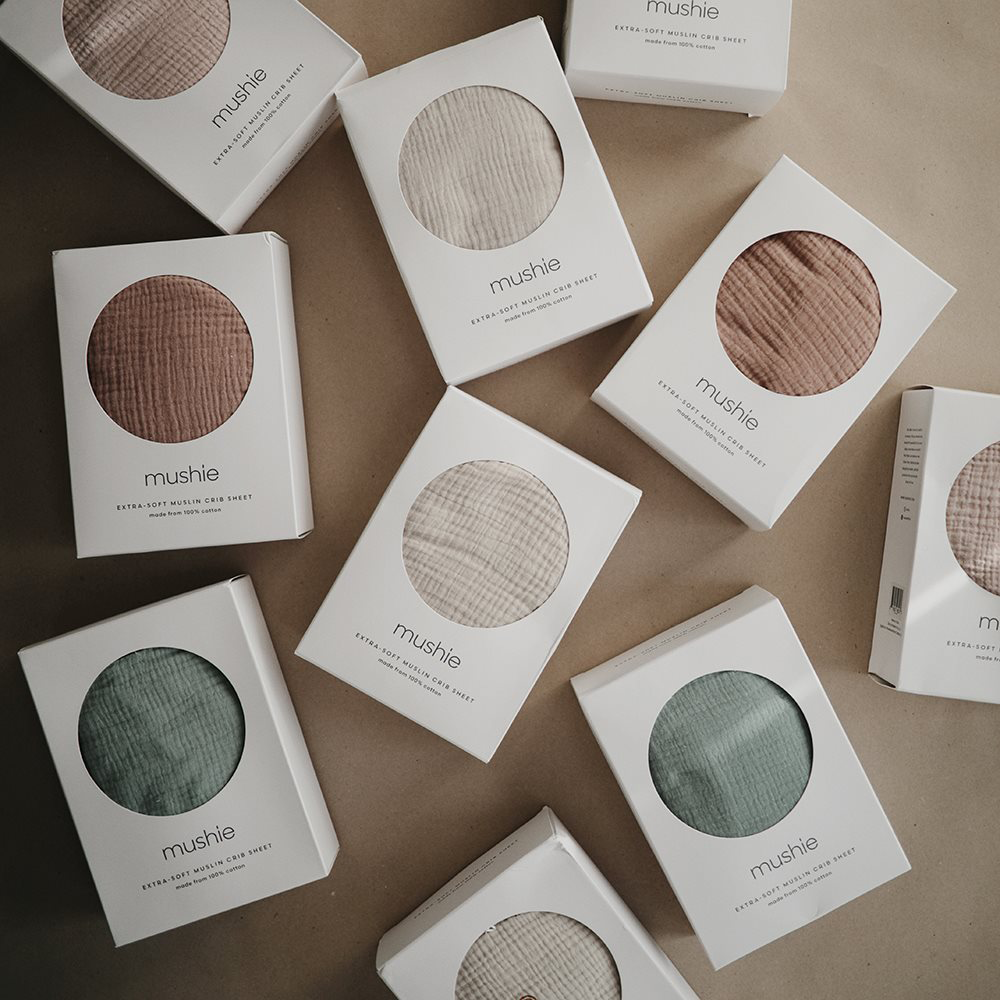 Mushie Baby Fixleintuch 40 x 100 cm Falling Stars