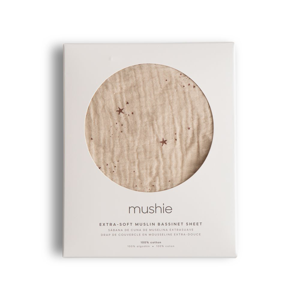 Mushie Baby Fixleintuch 40 x 100 cm Falling Stars