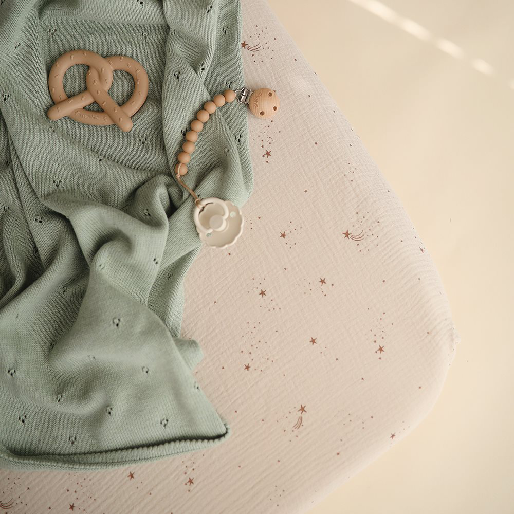 Mushie Baby Fixleintuch 40 x 100 cm Falling Stars