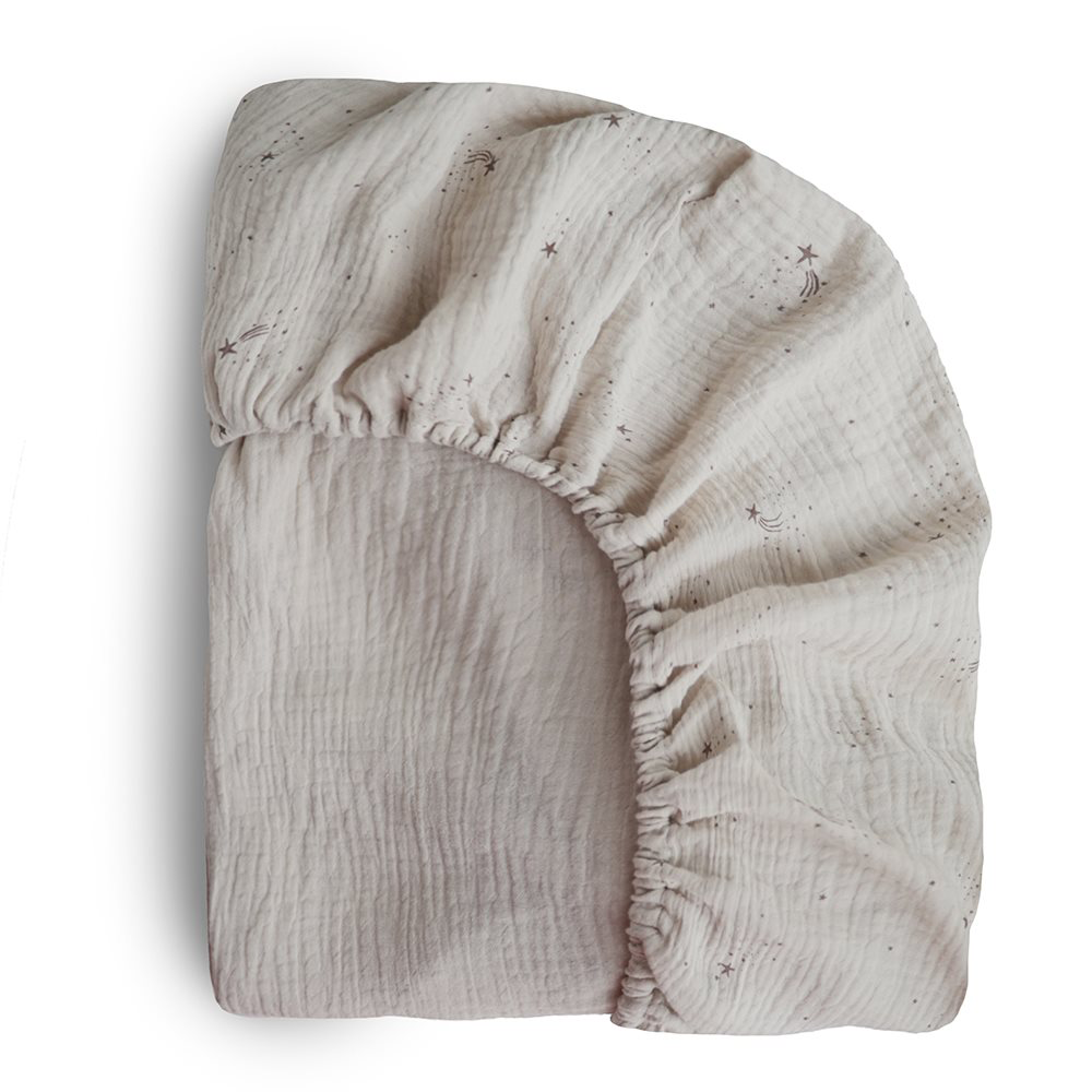 Mushie Baby Fixleintuch 40 x 100 cm Falling Stars