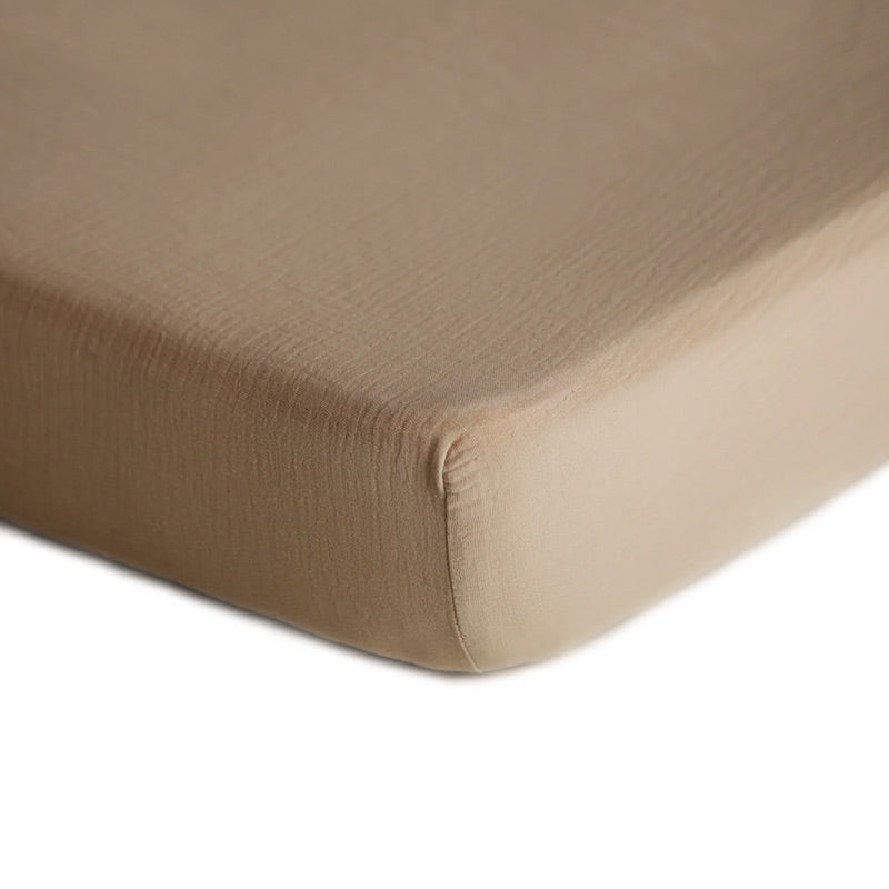 Mushie Baby Fixleintuch 40 x 100 cm Small Natural