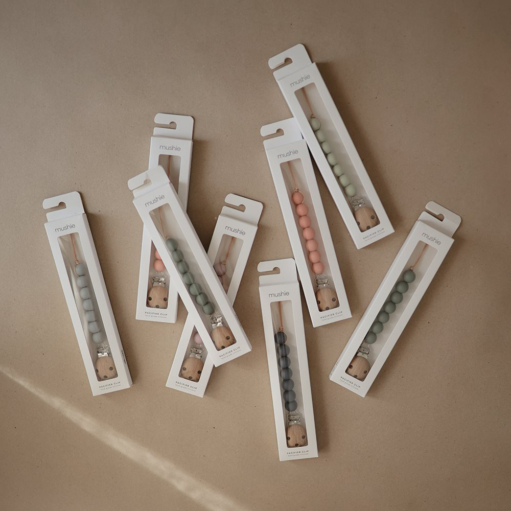 Mushie Schnullerkette 'Halo' Sage