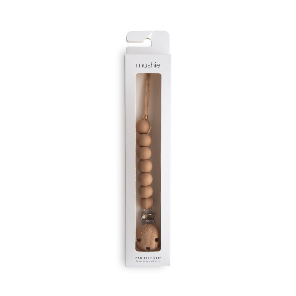 Mushie Schnullerkette 'Halo' Pale Taupe - Online MY SNOWFLAKE