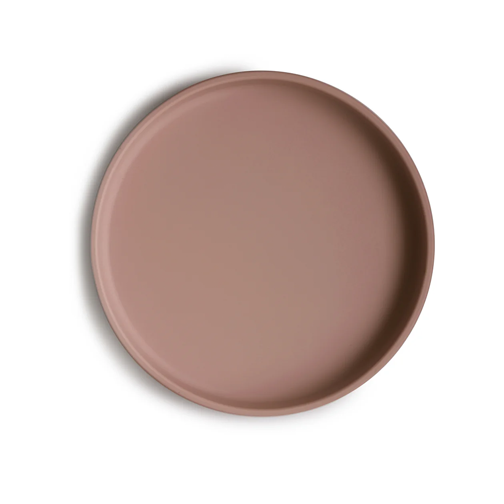 Mushie  Silikon Teller mit Saugnapf  Cloudy Mauve
