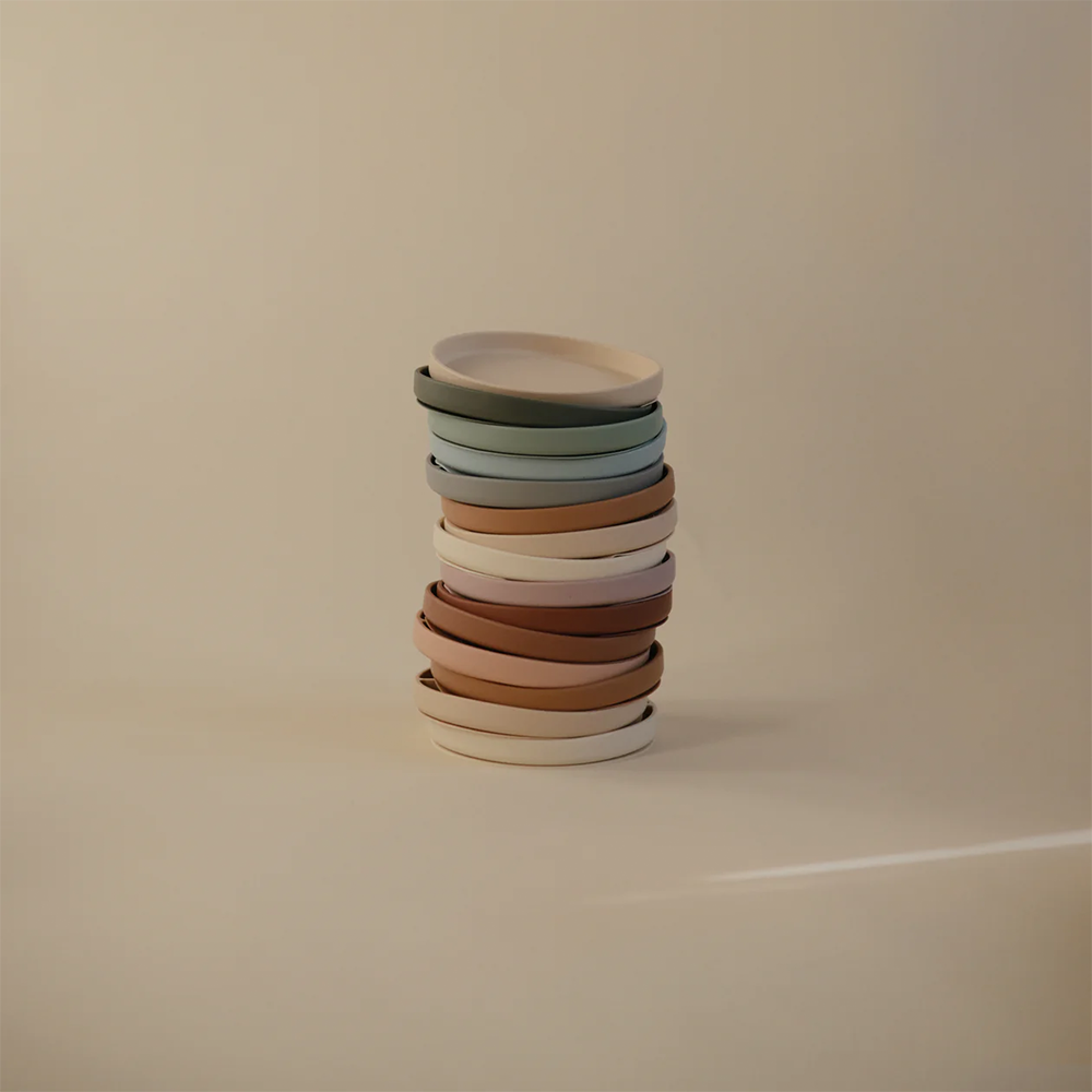 Mushie  Silikon Teller mit Saugnapf  Dried Thyme