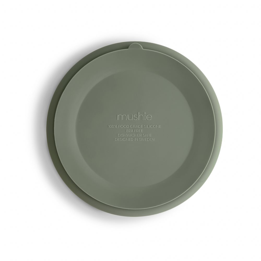 Mushie Silicone Plate with Suction Cup Dried Thyme