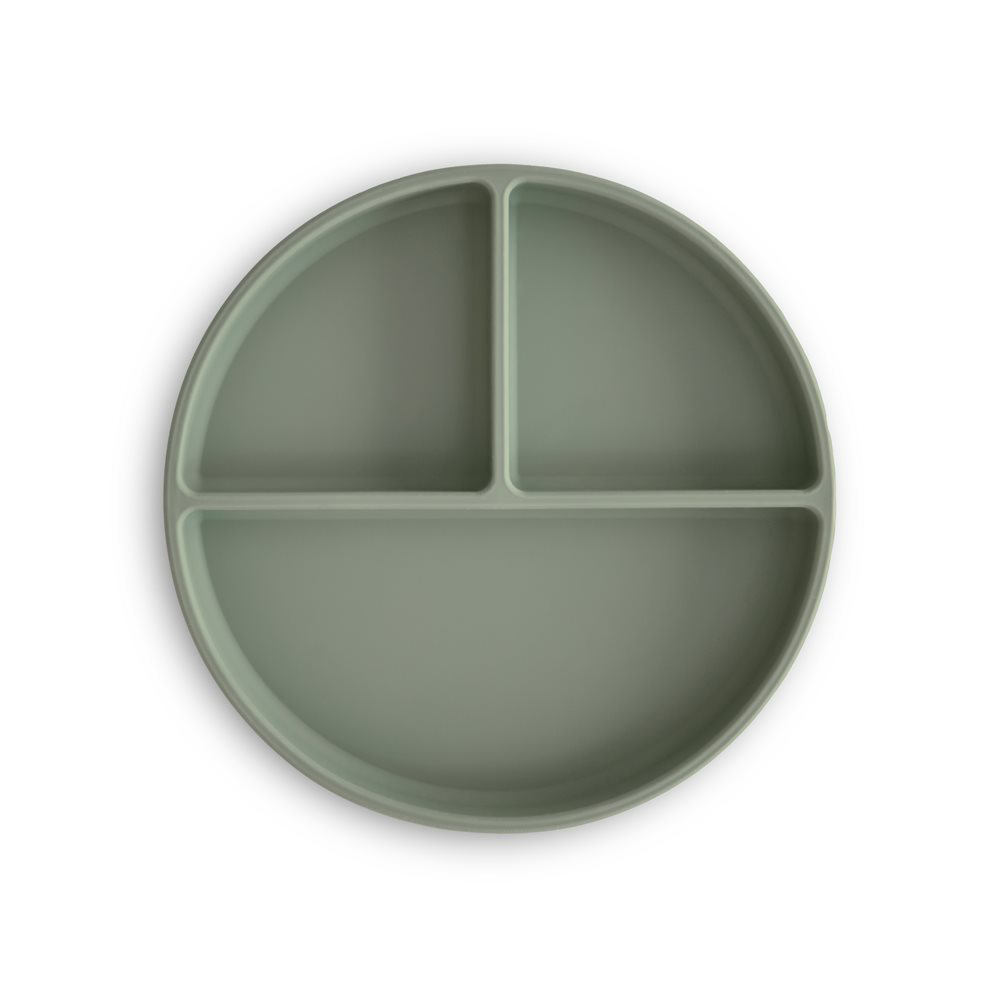 Mushie Silicone Plate with Suction Cup Dried Thyme