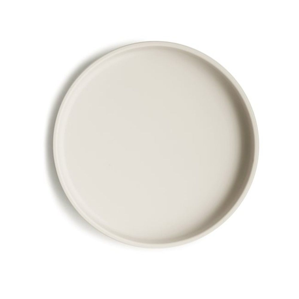 Mushie  Silikon Teller mit Saugnapf 'Classic' Ivory