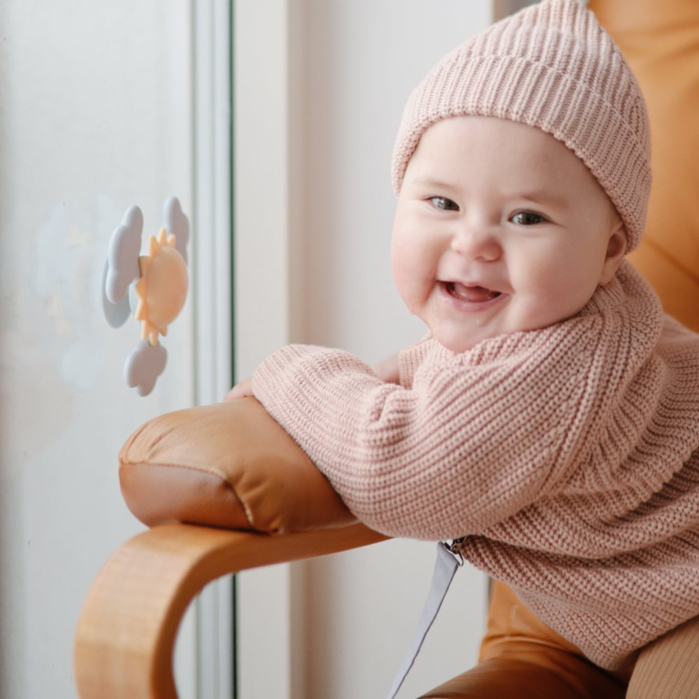 Mushie  Drehspielzeug mit Saugnapf 'Spinner' Sunshine