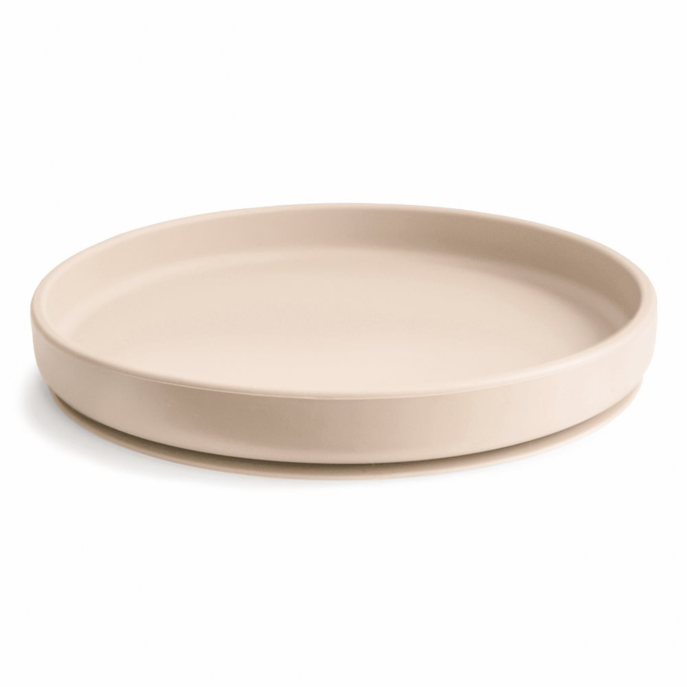 Mushie  Silikon Teller mit Saugnapf 'Classic' Shifting Sand - Online MY SNOWFLAKE