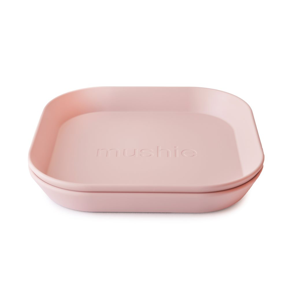 Mushie Assiettes pour enfants, lot de 2 - Blush