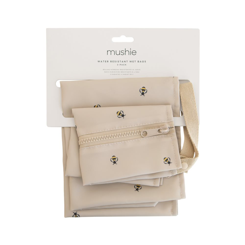 Mushie 2er Set Wet Bag Bees - Online MY SNOWFLAKE