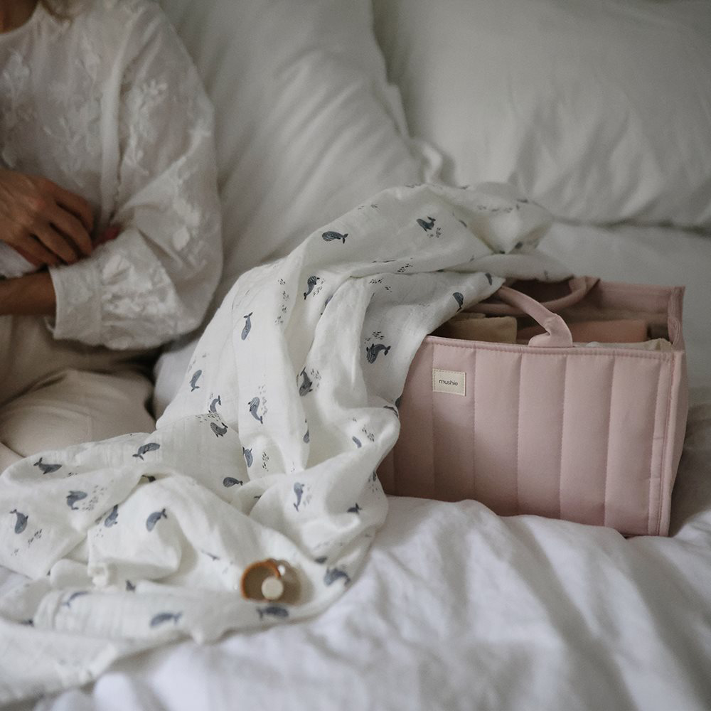 Mushie Windelkorb/Windel Caddy Blush
