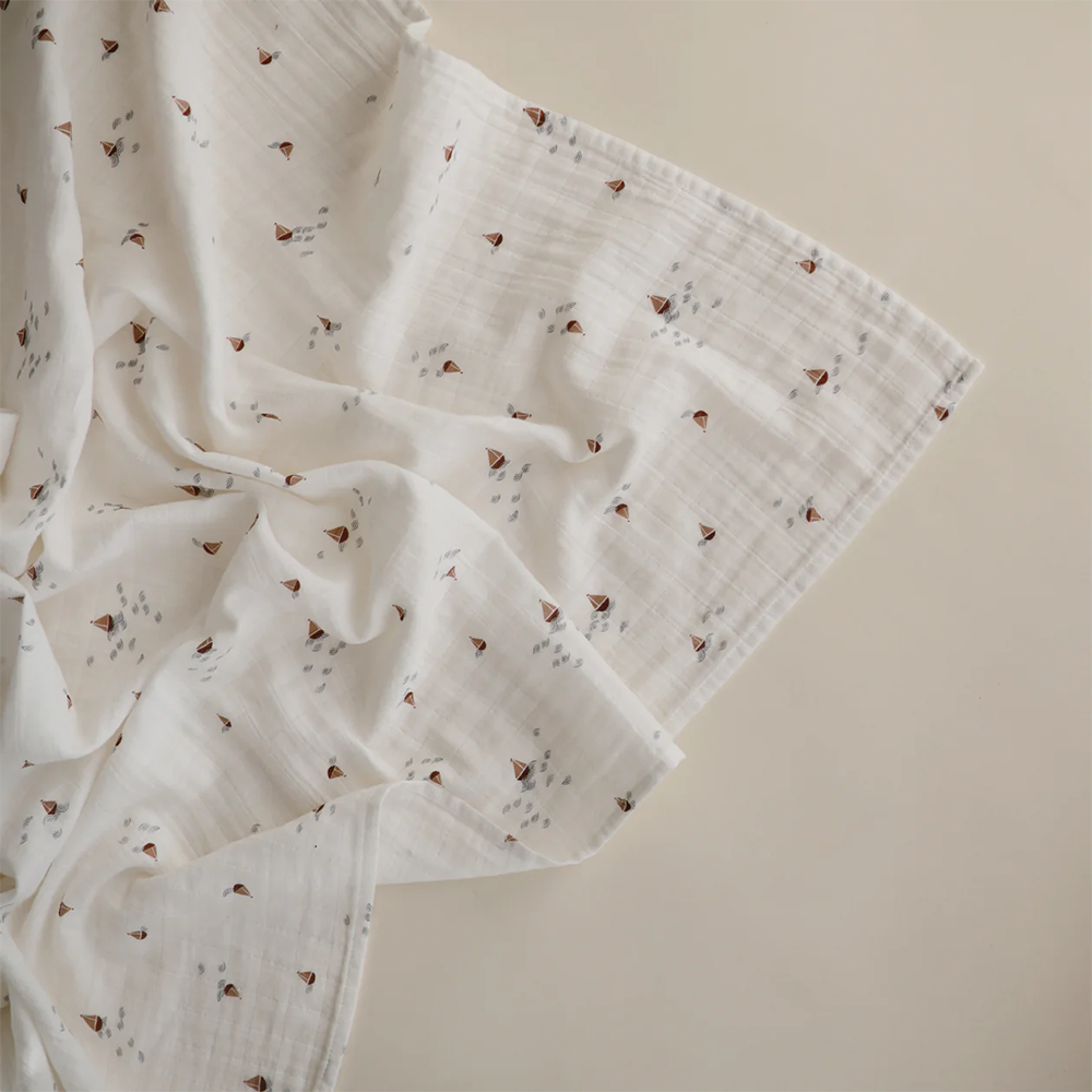 Mushie  Musselin Swaddle  Boats