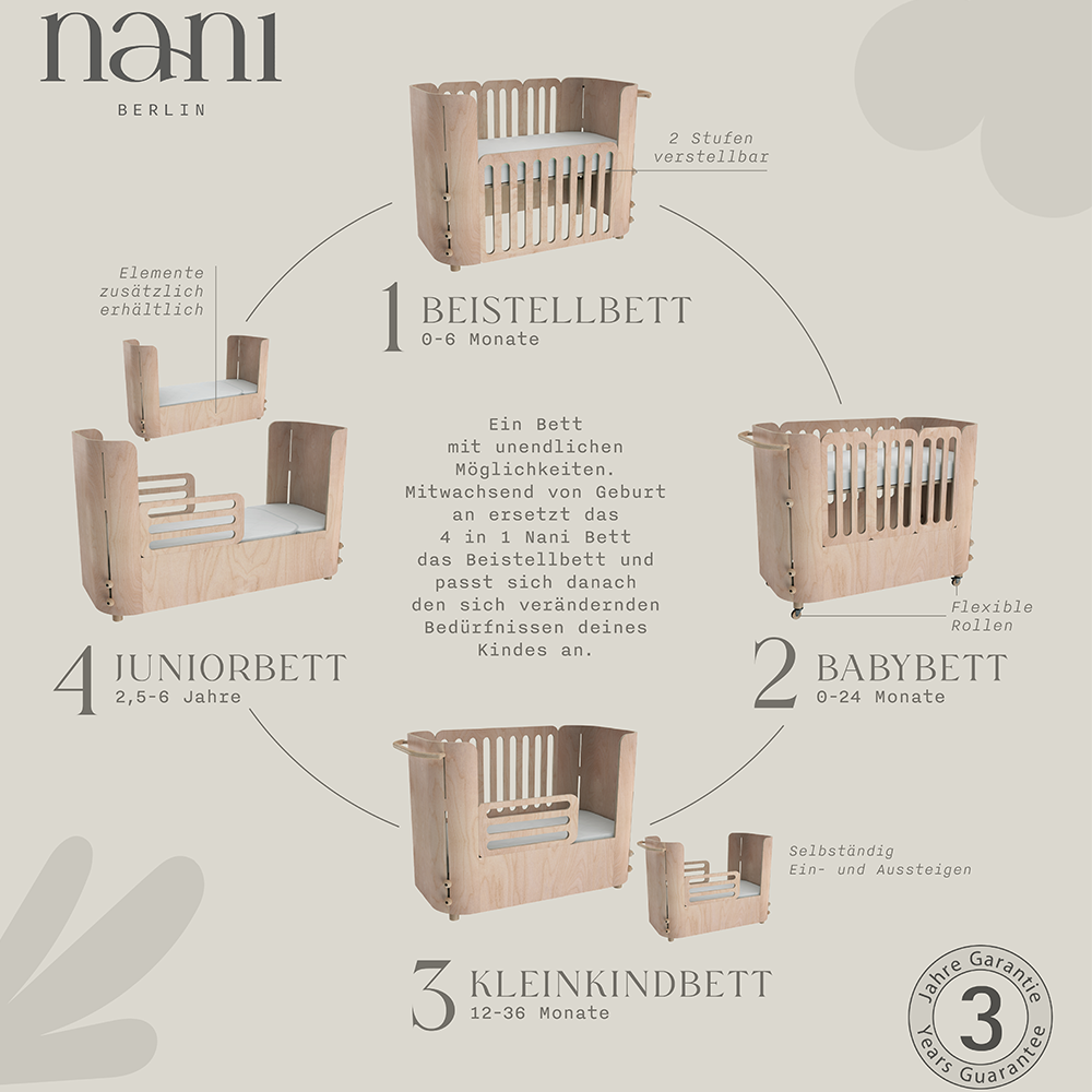 Nani Berlin 4-in-1 mitwachsendes Babybett