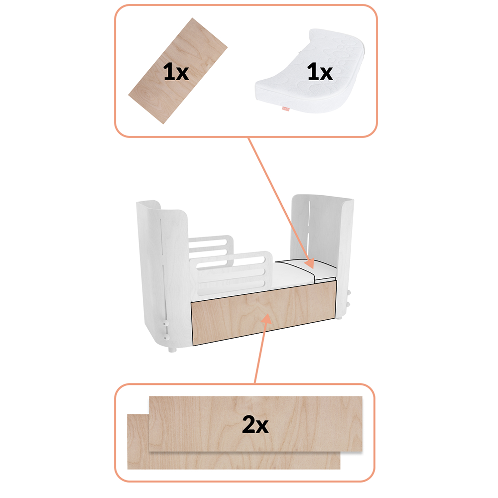 Nani Berlin Erweiterung zum Juniorbett (inkl. Matratzenverlängerung)