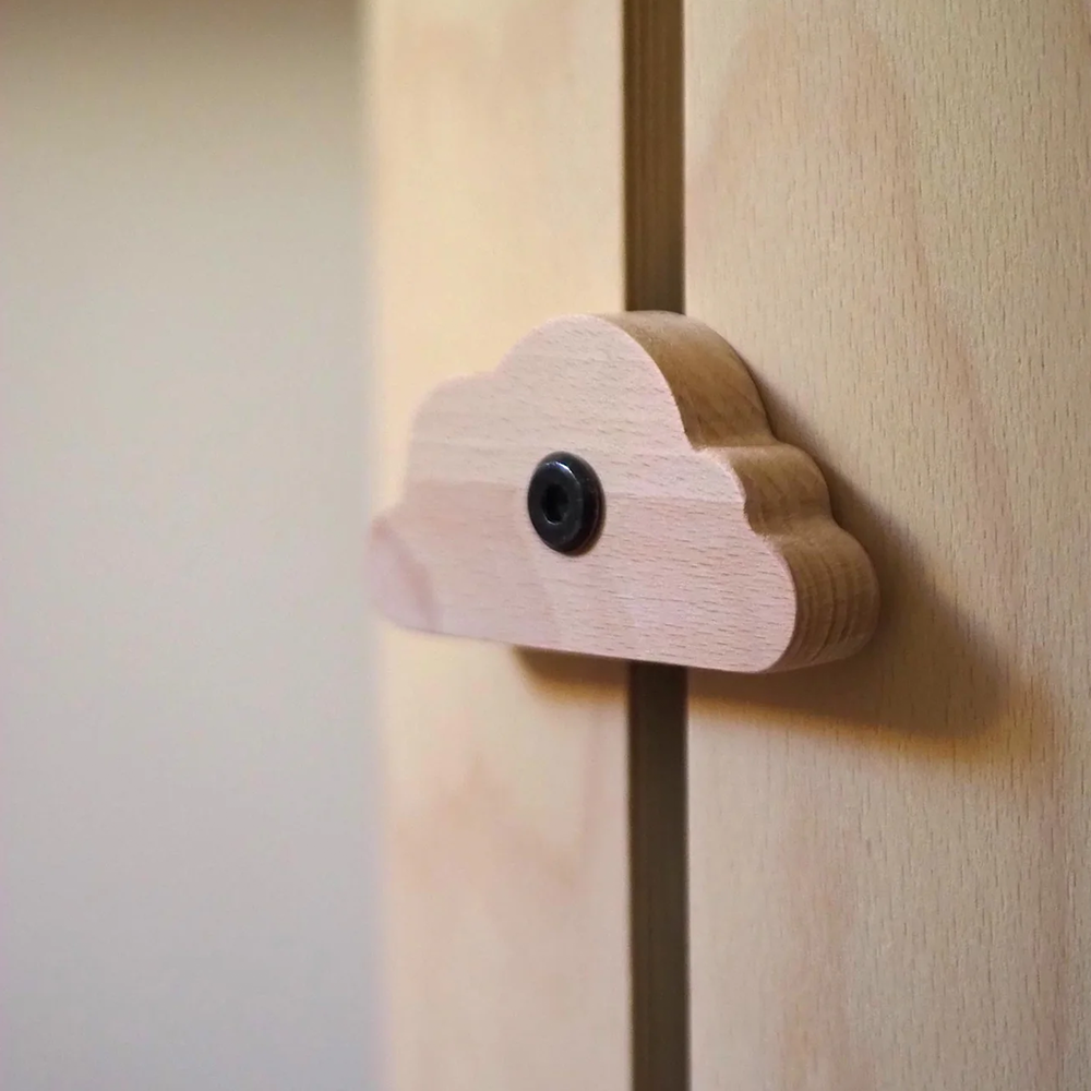 Nani Berlin Buchenknäufe-Set Wolke für das 4-in-1 mitwachsende Babybett