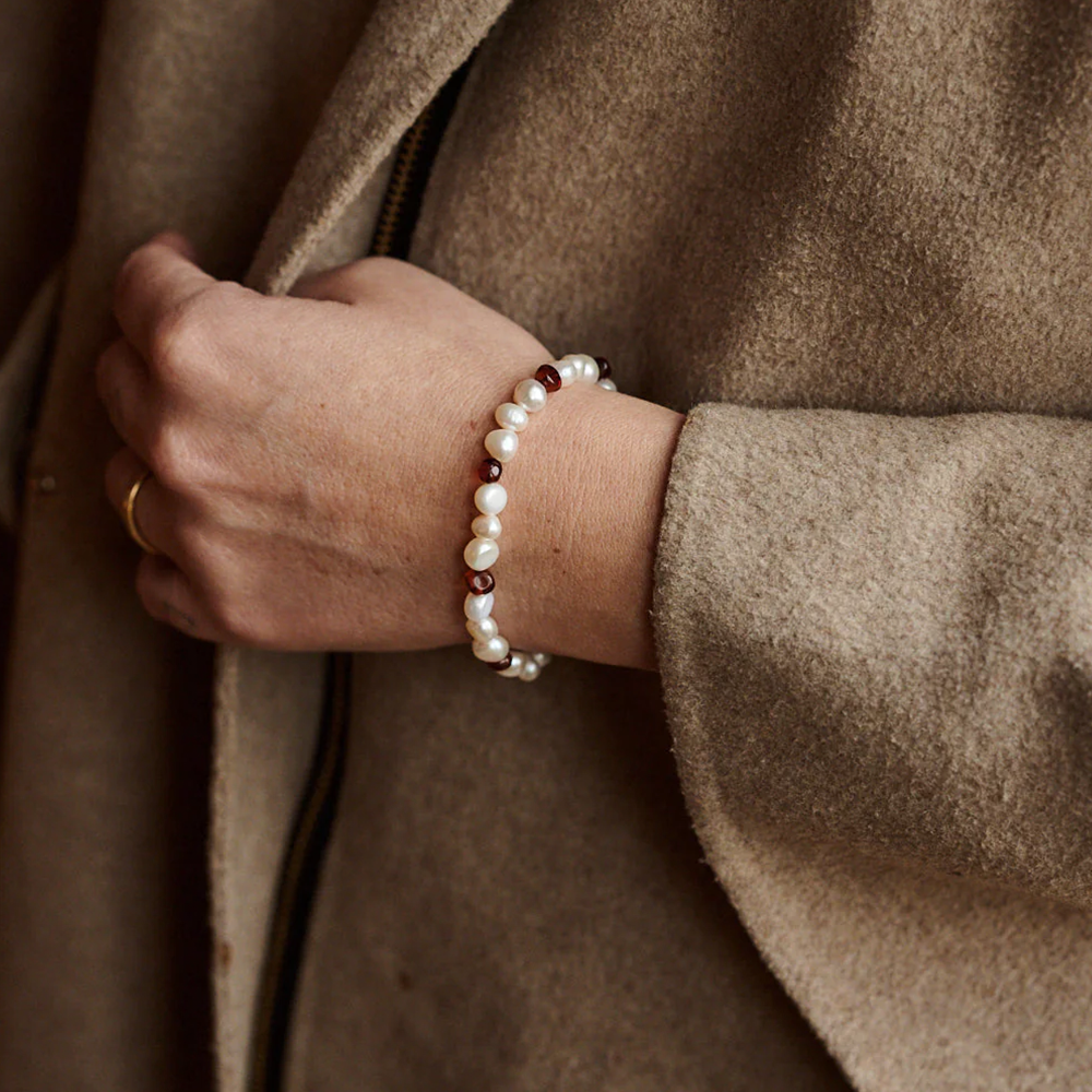 Nirrimis Bernstein Bracelet for Adults Pearly Caramel