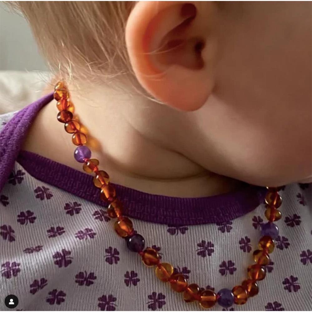 Nirrimis Bernsteinkette für Kinder Amethyst - Online MY SNOWFLAKE