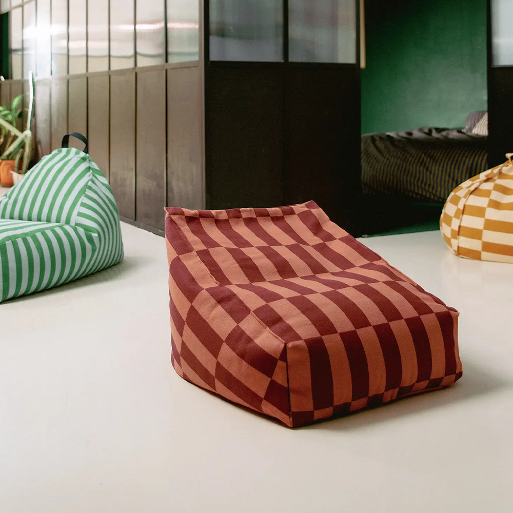 Nobodinoz Armchair Sitzsack 'Vibes' Maroon Tiles