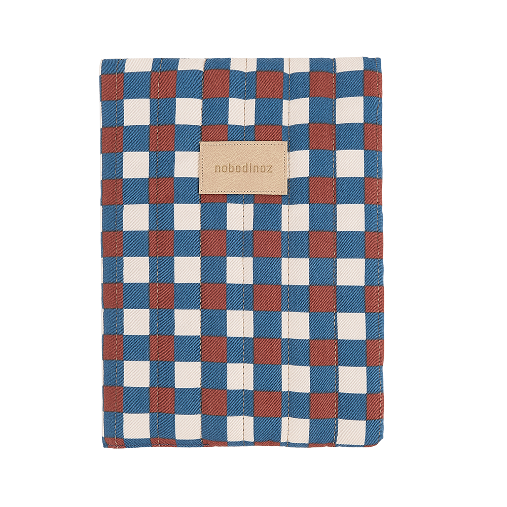 Nobodinoz Health Booklet Cover 'Hyde Park' Blue Red Mosaic