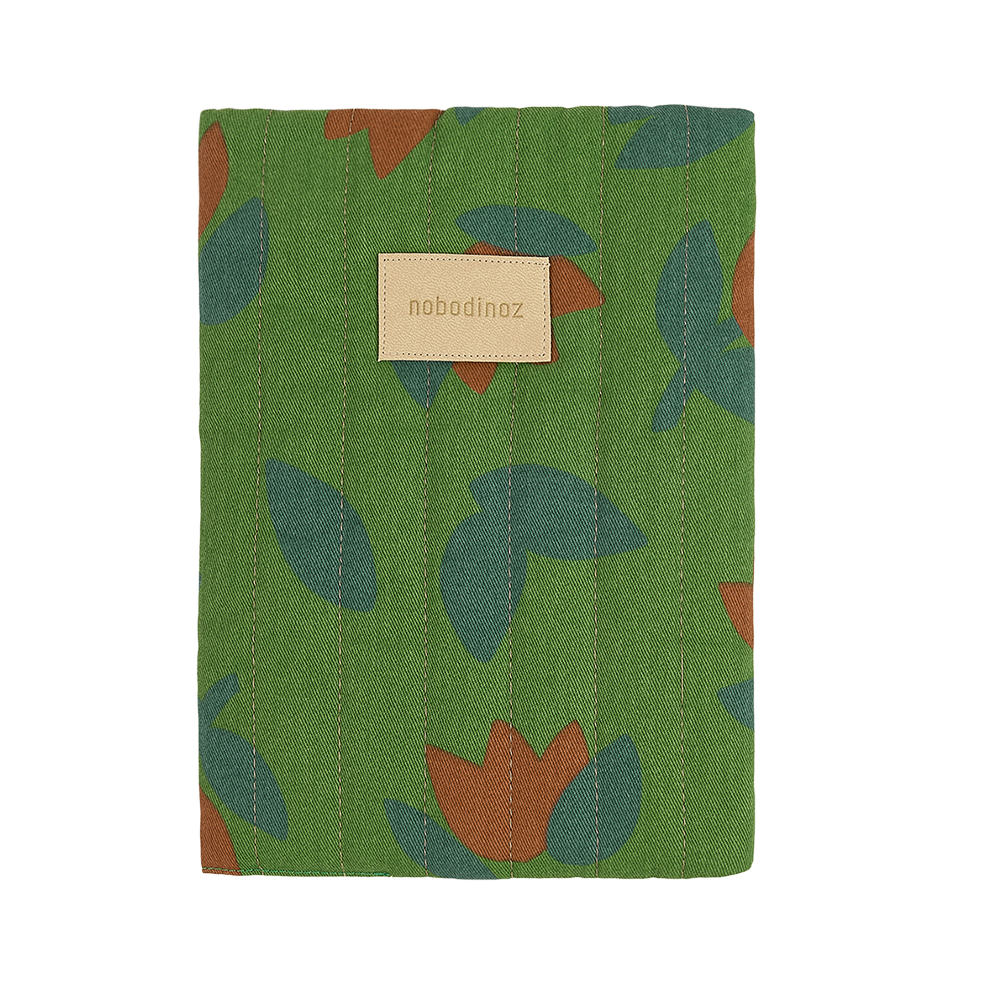 Nobodinoz Health Booklet Cover 'Hyde Park' Green Tulips