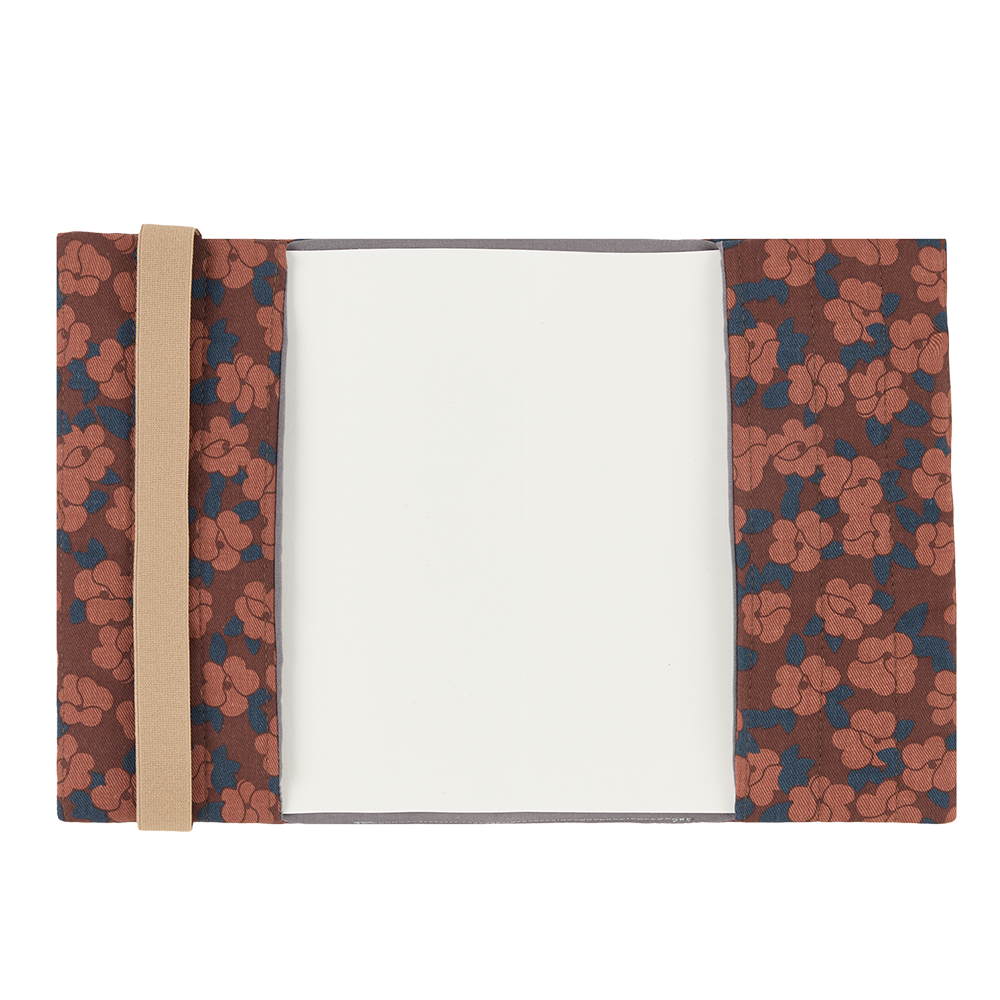 Nobodinoz Health Booklet Cover 'Hyde Park' Maroon Poppies