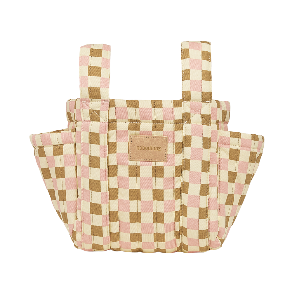 Nobodinoz Organiseur de Poussette « Hyde Park » Yellow Pink Mosaic
