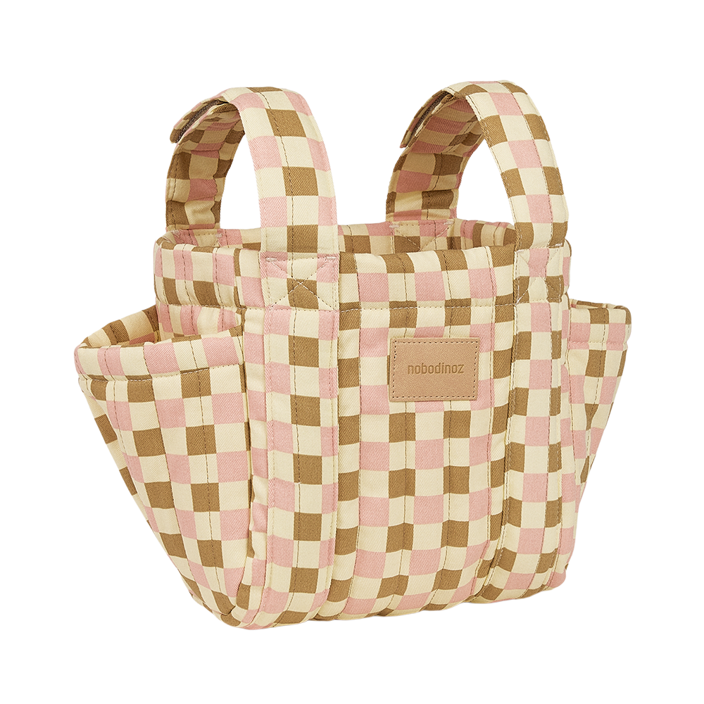 Nobodinoz Organiseur de Poussette « Hyde Park » Yellow Pink Mosaic