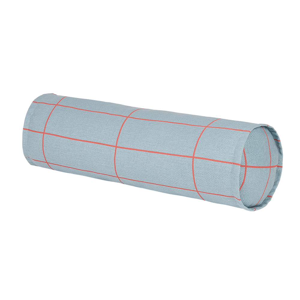 Nobodinoz Cushion 'Vibes' Blue Red Grid