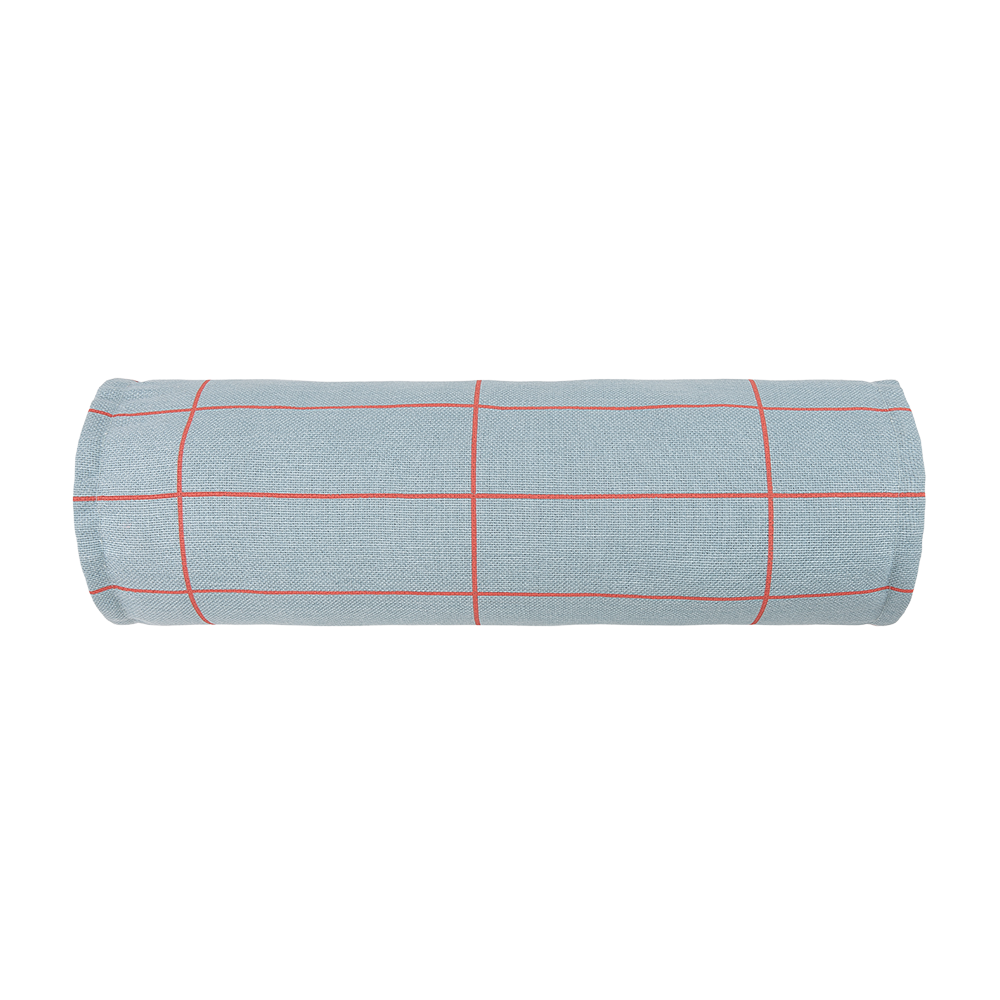 Nobodinoz Cushion 'Vibes' Blue Red Grid