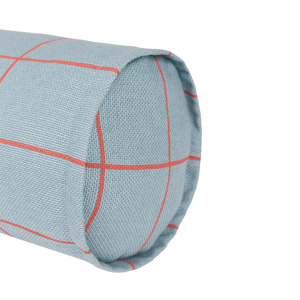 Nobodinoz Cushion 'Vibes' Blue Red Grid