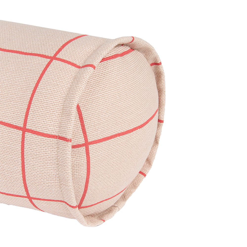 Nobodinoz Cushion 'Vibes' Pink Red Grid