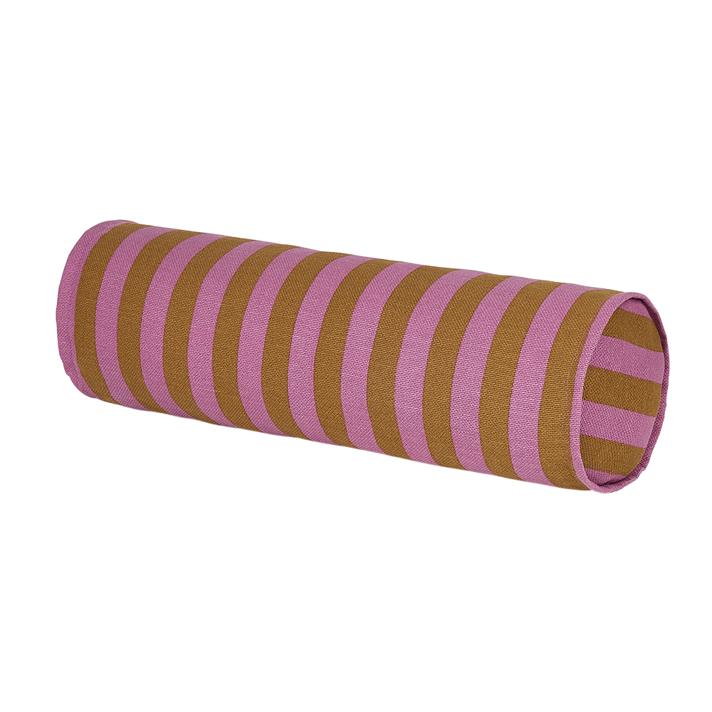 Nobodinoz Kissen 'Vibes' Pink Curry Stripes