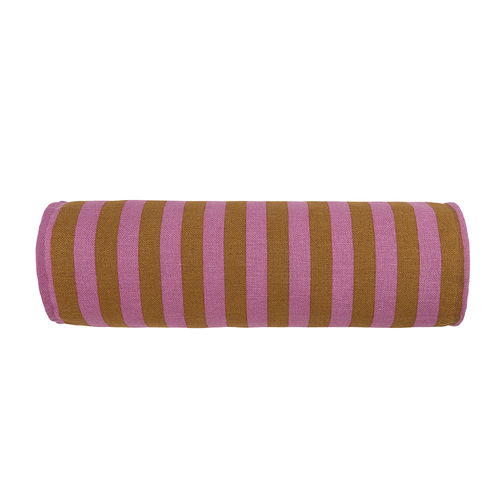 Nobodinoz Kissen 'Vibes' Pink Curry Stripes