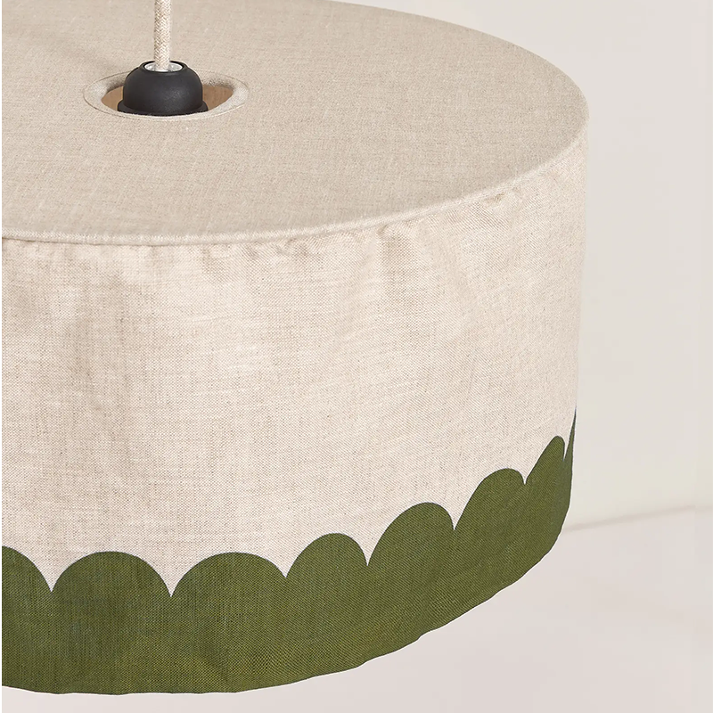 Nobodinoz  Lampenshirm aus Leinen &#39;Vibes&#39; Green