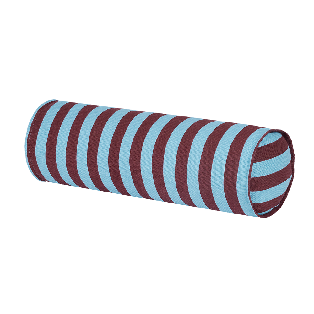 Nobodinoz Cushion 'Vibes' Burgundy Blue Stripes