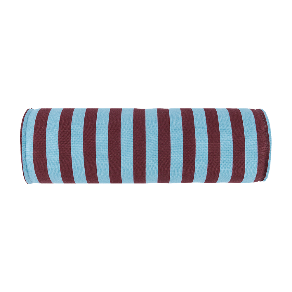 Nobodinoz Cushion 'Vibes' Burgundy Blue Stripes