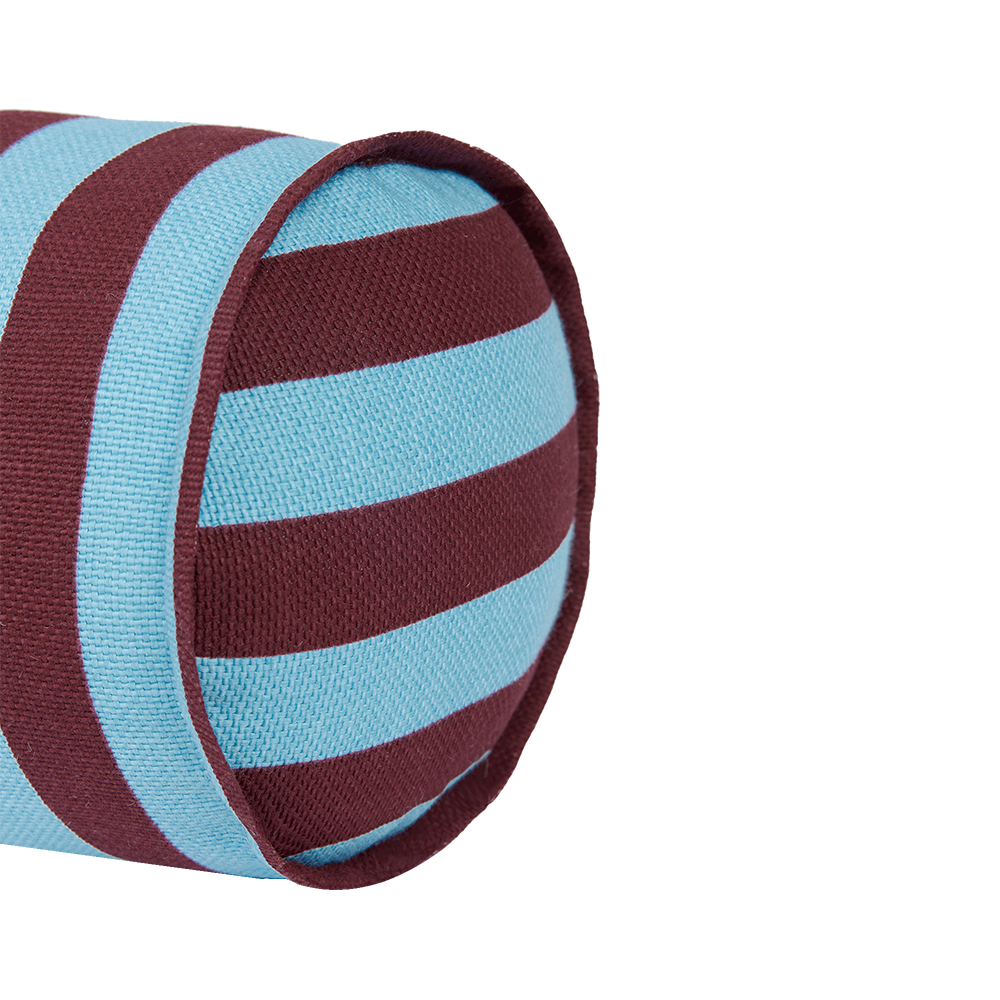 Nobodinoz Cushion 'Vibes' Burgundy Blue Stripes