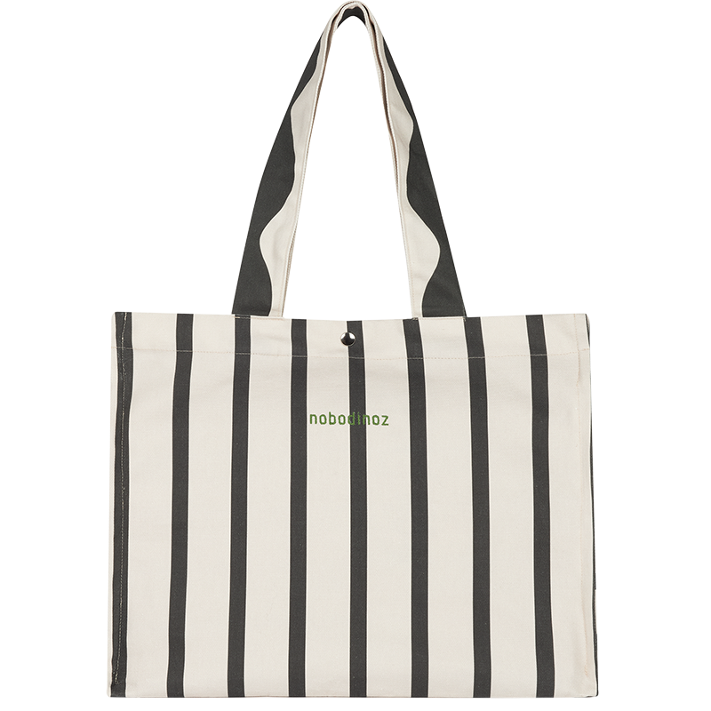 Nobodinoz Maxi Bag &#39;Portofino&#39; Black Stripes