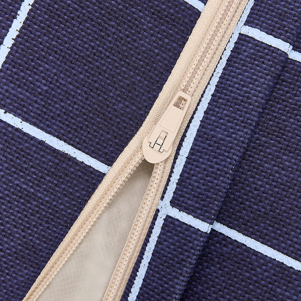 Nobodinoz Armchair Sitzsack 'Vibes' Navy Blue Grid Vintage Effect