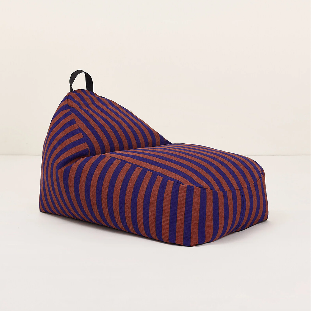 Nobodinoz Sitzsack 'Bliss' Maroon Ink Stripes