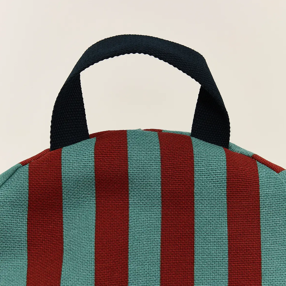 Nobodinoz Sitzsack 'Bliss' Red Teal Green Stripes