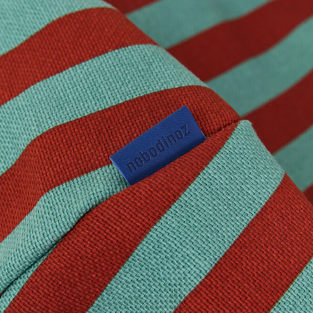 Nobodinoz Sitzsack 'Bliss' Red Teal Green Stripes