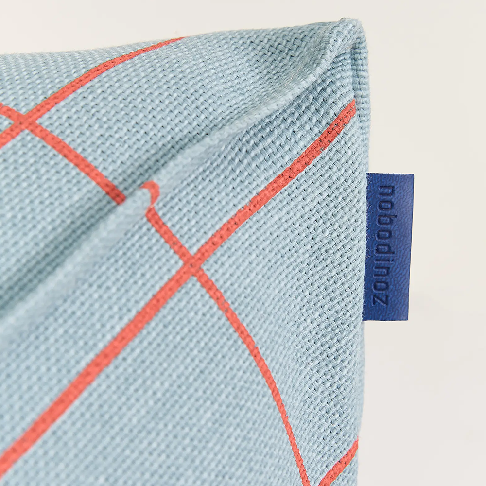 Nobodinoz Armchair Sitzsack 'Vibes' Blue Red Grid