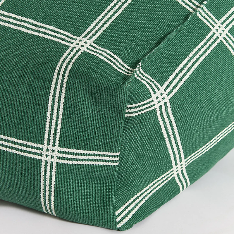 Nobodinoz Armchair Sitzsack &#39;Vibes&#39; Green White Windowpane